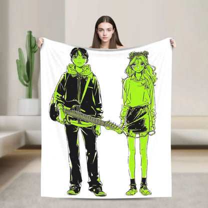 He Guy She Was Interested in Wasnt a Guy at All Manga Blankets Flannel Warm Throw Blanket for Bedding Lounge All Season