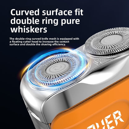 Waterproof Electric Smart Shaver Travel Razor Mini Dual Blade Shaver Men Shaver Portable Beard Trimmer Remover Rechargeable