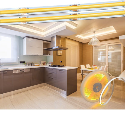 24V 12V COB LED Strip Light 8mm 320LEDs/M High Density Flexible Diode Tape Ribbon for Room Decor 1M 2M 3M 5M 10M Linear Dimmable