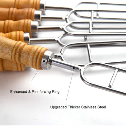 5pcs/10pcs/20pcs Stainless Steel U-Shaped Barbecue Brazing Fork Needle Grilling Skewers Double Prong BBQ Tools BBQgrill outdoor