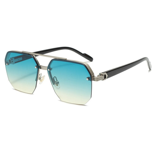 New Fashion Sunglasses Cool Men Vintage Brand Design Metal Square Sun Glasses Women Shades UV400 Oculos De Sol