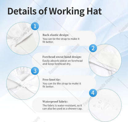 Dog Bones Paw Prints Premium Satin Lined Scrub Caps - Comfortable and Stylish Caps for Men and Women Black