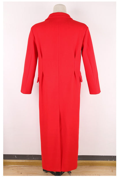 Mauroicardi Autumn Winter Extra Long Warm Black Loose Casual Wool Blends Coat Men Luxury Floor Length Overcoat Korean Fashion