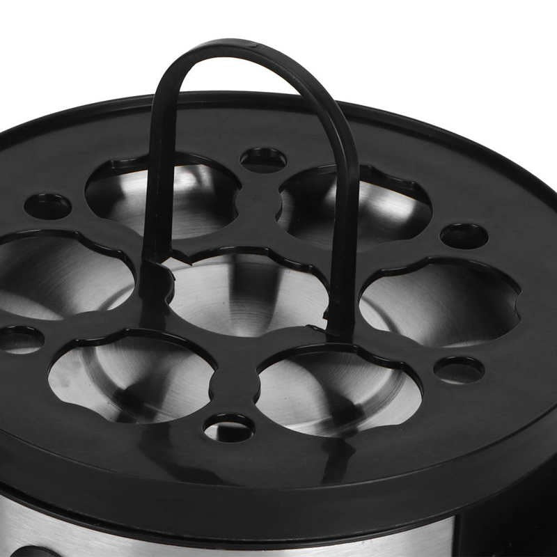 Panela Elétrica a Vapor para 7 Ovos Cozedor Mini Máquina de Cozinhar Ovos em Aço Inoxidável Utensílio de Cozinha para Casa UE 220V