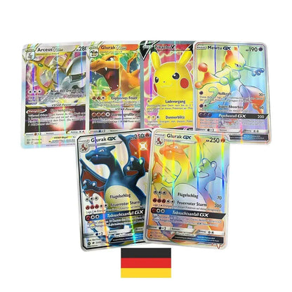 Pokemon 21*15cm Cartas Grandes Arco-Íris Pacote Vstar Letras Gigantes Jumbo Espanhol Alemão Francês Vmax GX Arceus Charizard Carta Rara