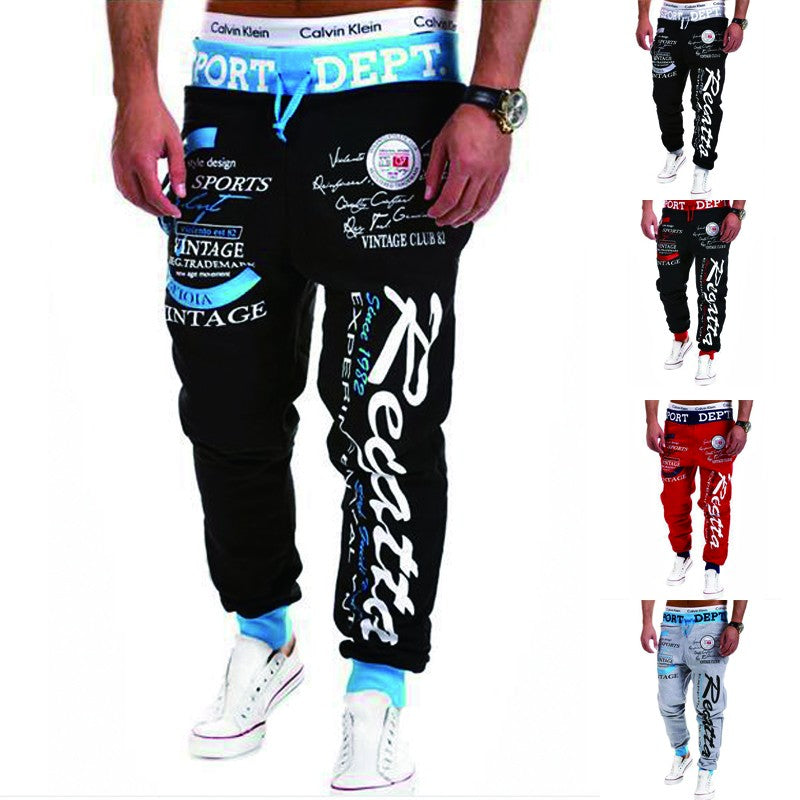 Men Streetwear Sweatpants Y2K Graffti Hip Hop Drawstring Waist Relaxed Fit Jogger Pants with Pockets Loose Drop Crotch Trousers