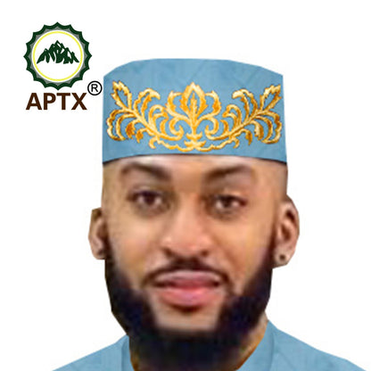 Novo Chapéu de Oração da Moda Africano Muçulmano Islâmico Kippah Bonés Árabes Masculinos Arábia Muçulmano Bordado Lenço Árabe Muçulmano Islâmico Masculino Boné Lenço de Cabeça