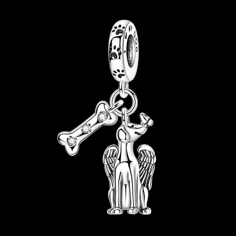 925 Sterling Silver Dog Charms French Bulldog Poodle German Shepherd Beagle Dachshund Pendants Fit Bracelets DIYJewelry Gift