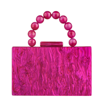 Acrylic Handbag Casual Trend Small Square Bags Women Clutches Wedding Party Dating Lady Trendy Evening Bags Chain Shoulder Bag