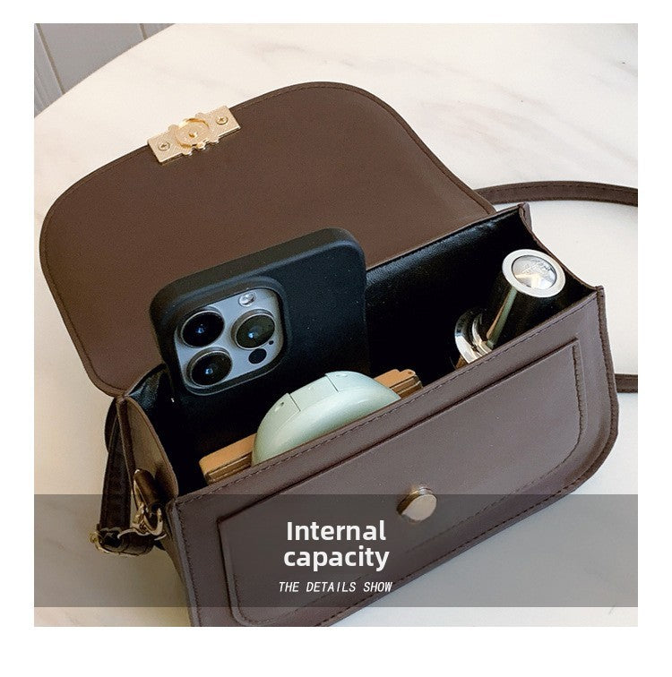 Latest Retro Crossbody Bag for Women High End Fashion Saddle Shoulder Handbag Unique Design