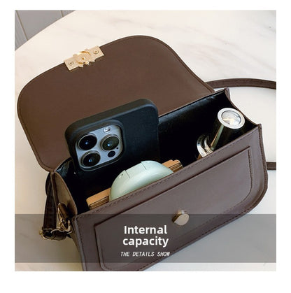 Latest Retro Crossbody Bag for Women High End Fashion Saddle Shoulder Handbag Unique Design