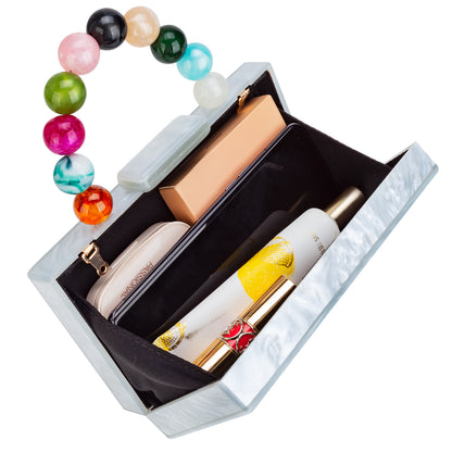 Acrylic Handbag Casual Trend Small Square Bags Women Clutches Wedding Party Dating Lady Trendy Evening Bags Chain Shoulder Bag