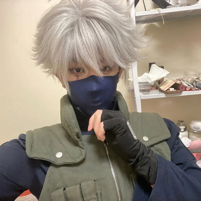 Anime Ninja Kakashi Cosplay Mask Unisex 3D Stereoscopic Shaping Half Face Mask Halloween Masquerade Costume Prop