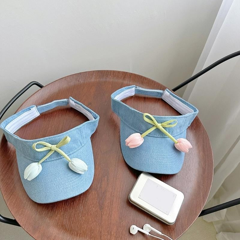 Women Casual Summer Sun Hat Adjustable and Breathable Hollow Top Outdoor Caps