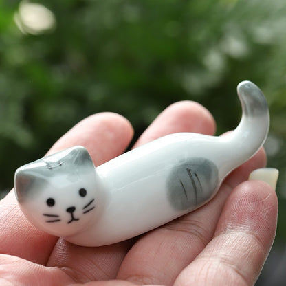 5 peças Kawaii Gato Suporte para Hashi Cerâmica Descanso de Hashi para Casa Restaurante Acessórios de Mesa Suprimentos Apoio de Hashi