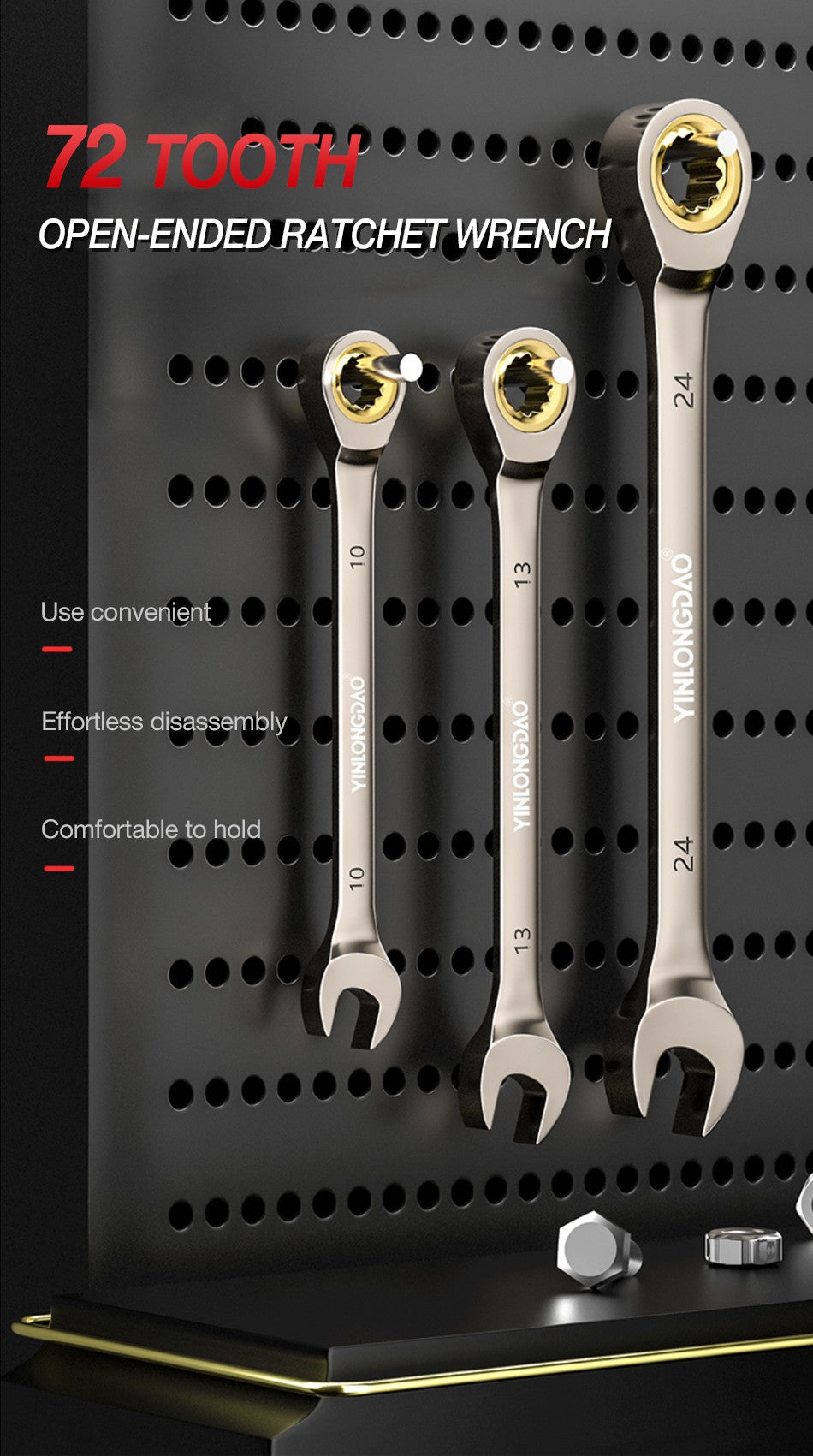Chave Catraca Universal 72 Dentes Anel de Engrenagem Torquímetros Chaves Catraca Métrica Ferramentas Mecânicas para Reparo Automotivo