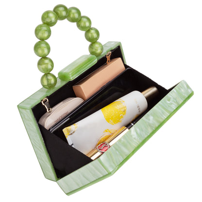 Acrylic Handbag Casual Trend Small Square Bags Women Clutches Wedding Party Dating Lady Trendy Evening Bags Chain Shoulder Bag