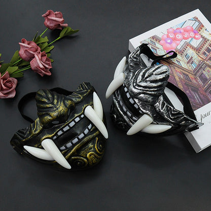 Japanese Samurai Oni Demon Mask Halloween Demon Samurai Cosplay Horror Prajna Killer Masks Party Costume Props