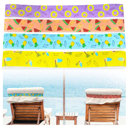 2 Pcs 11.8in Towel Bands for Beach Chairs Wide Windproof Beach Towel Straps  Elastic Bed Sheet Storage Belt Durable Bands Cruise