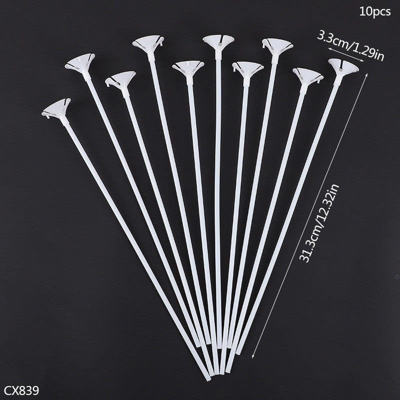 10/20Pcs Multipurpose Plastic Balloon Sticks With Cup White Balloon Holder Birthday Wedding Party Decorations Celebration Supply