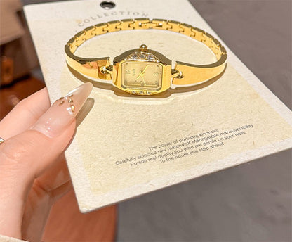GEDI Square Watch Woman Gold Silver Small Dial Fashion Quartz Women's Wristwatches Ladies Luxury Vintage Bracelet Watch Gifts