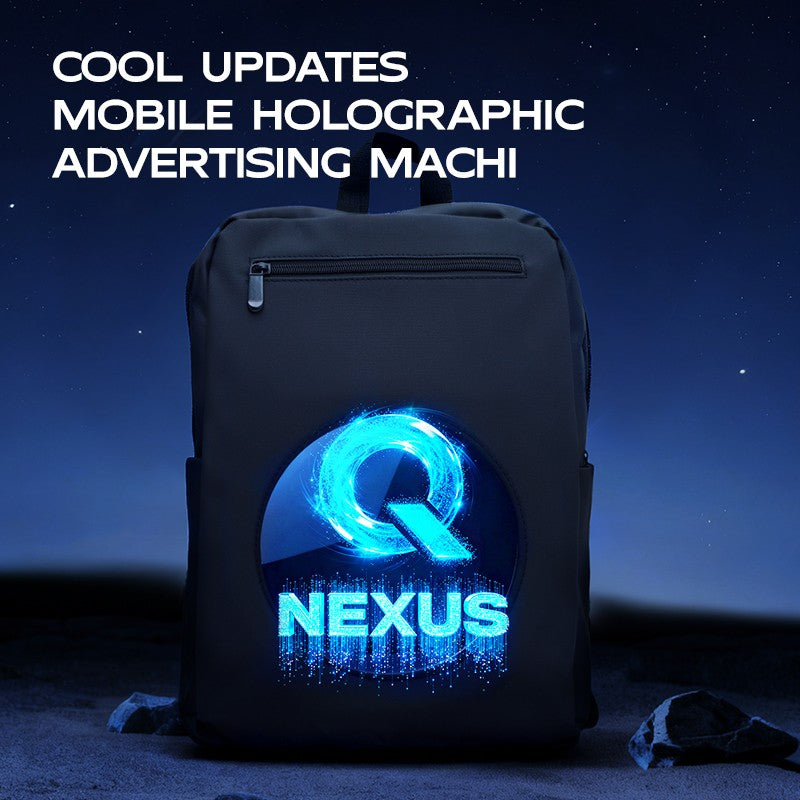 Cool 3D Fan Backpack Hologram Projector Led Sign Holographic Lamp Player Holographic Machine 3D Advertising Backpack Shoulderbag