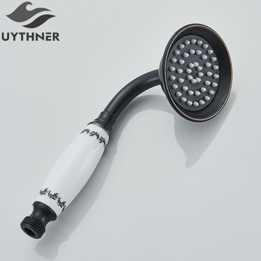 Ducha Chuveiro Banheiro Vintage Cerâmica Latão Montado Parede Torneira Pulverizador Acessório Hardware Chuveirinho