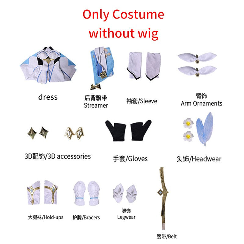 High Qualiy Traveler Lumine Cosplay Costume Wig Hair for Game Impact Character Cosplay Costumes Dress Women Party Outfits
