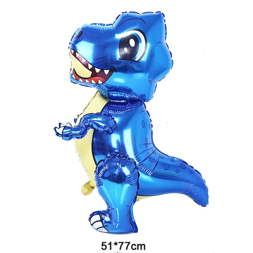 Dinosaur Party Decor 32inch Dinosaur Number Balloons 1-3 Year Olds Kid Birthday Baby Shower Matte Cartoon Foil Balloon Decors