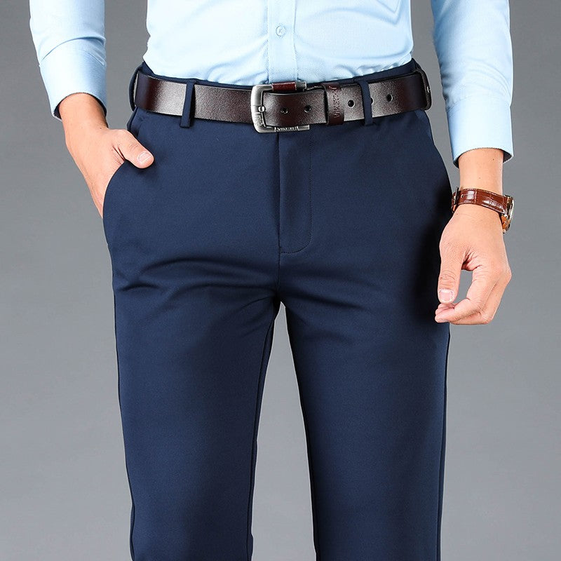 Spring Autumn Men's Casual Business Suit Pants Sports Stretch Suit Pants  Male Trousers Big Size Loose Straight Dress Pants