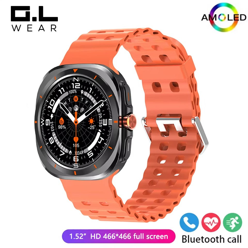 G.L Wear New Watch 7 Ultra Bluetooth Call Voice Assistant Heart Rate Monitor 1.52 inch AMOLED Screen Man Woman Smart Watch Gift