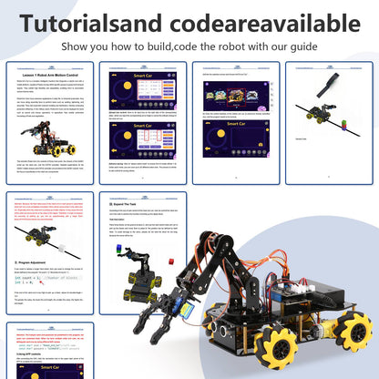 ACEBOTT ESP32 4 DOF Kit Robótico de Braço para Aprendizado, Componentes Eletrônicos Wifi, Carro Inteligente, Educação STEM STEAM, Robótica para Arduino
