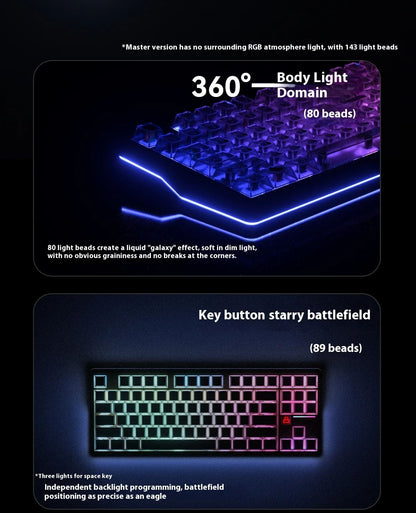 AULA F87 Pro V2 Wireless Gaming Mechanical Keyboard F87Pro V2 Bluetooth 2.4G Wired RGB Hotswap 8K Return 12000mAh Gamer Keyboard