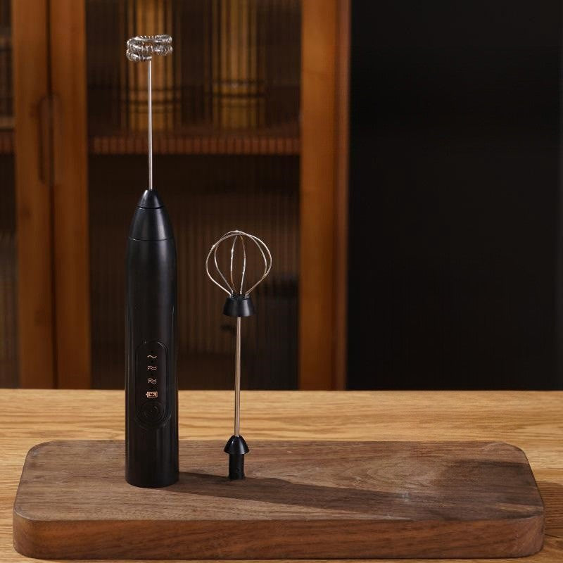 Batedor de Ovos Elétrico Recarregável USB 2 em 1 Multifuncional, Misturador de Massa, Espumador de Leite, Utensílios de Cozinha, Ferramentas para Café, Jantar