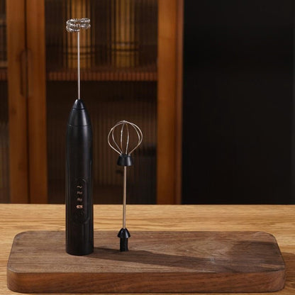 Batedor de Ovos Elétrico Recarregável USB 2 em 1 Multifuncional, Misturador de Massa, Espumador de Leite, Utensílios de Cozinha, Ferramentas para Café, Jantar