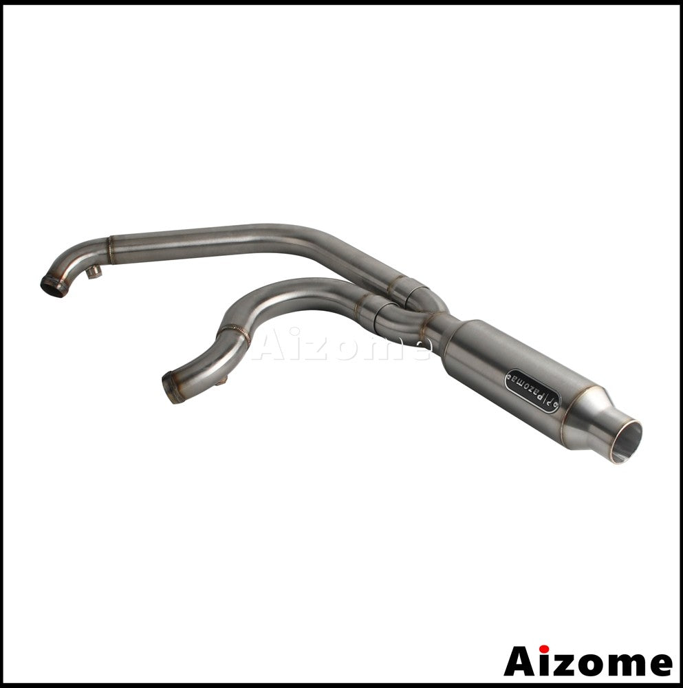 Motorcycle Racing 2-in-1 Exhaust Muffler 2.2" TIG Welded For Harley Dyna Fat Bob Street Bob Low Rider Super Wide Glide 2006-2017