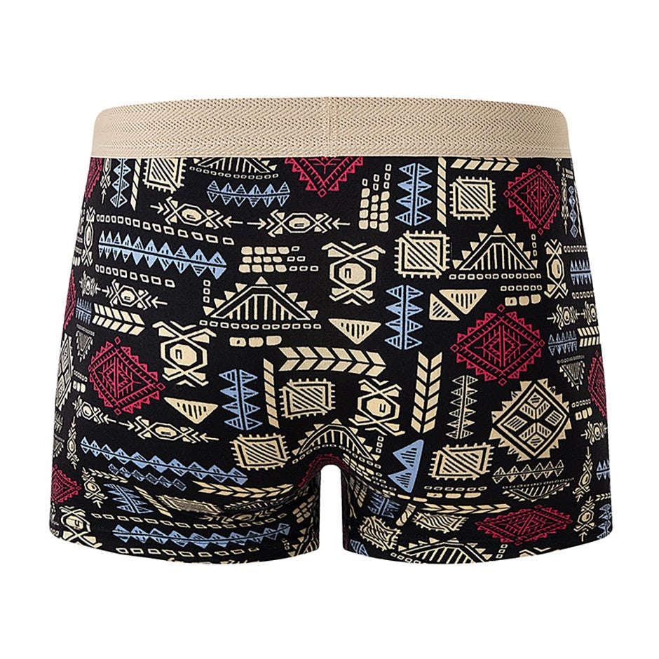 5 Pcs Fashionable And Versatile Printed Underwear For Men In All Seasons Comfortable Plus Size Youth Boxer Shorts Casual Shorts
