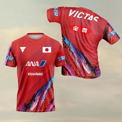 2025 summer new men's fast drying tennis short sleeve ultra thin fitness sports breathable T-shirt sweat absorbent table tennis