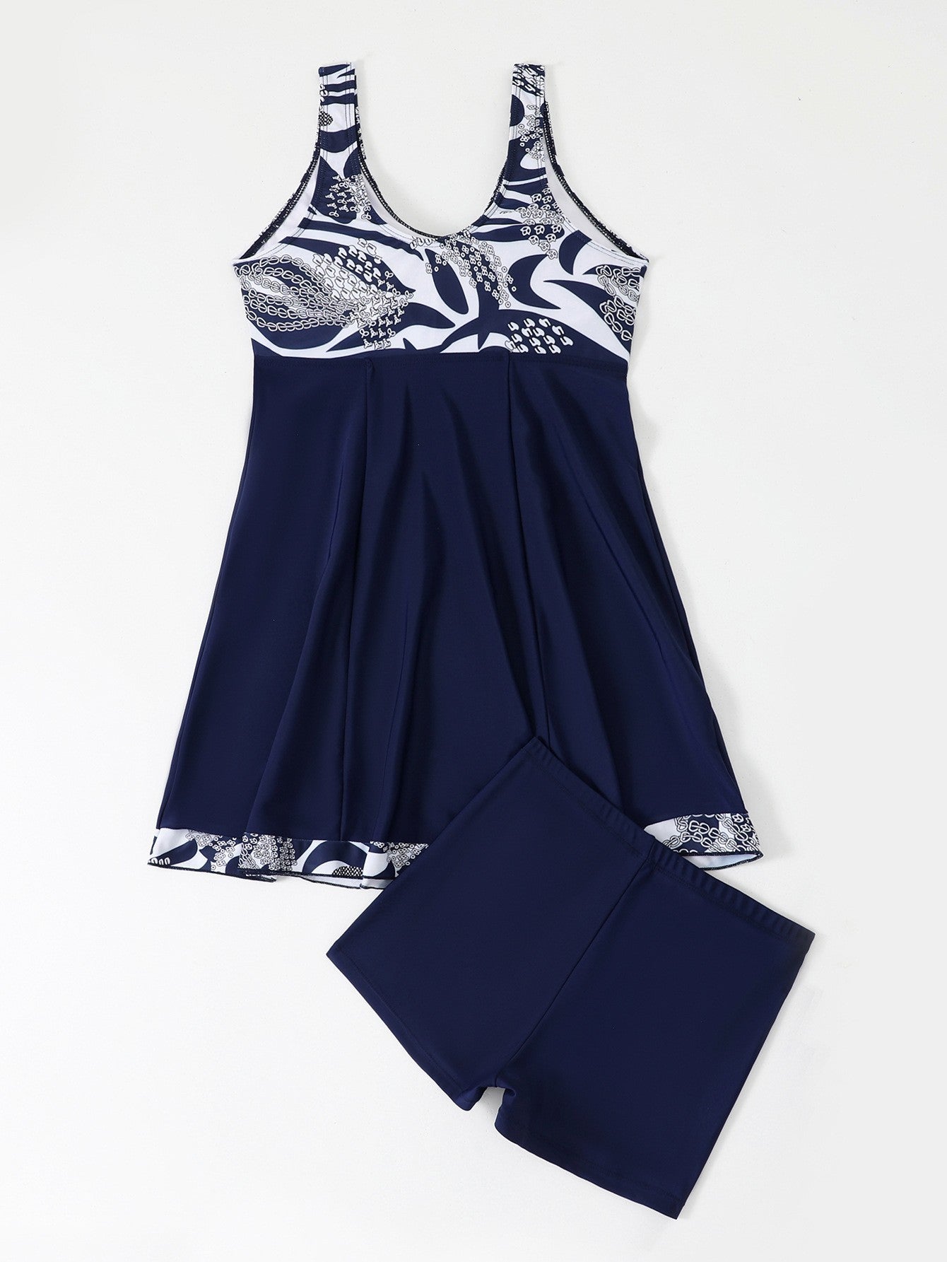 Vigoashely 2025 Sexy Blue Patchwork Tankini High Waist Push UP Swimsuit Women Swimwear Biquinis Lady Strapped Beach Bathing Suit