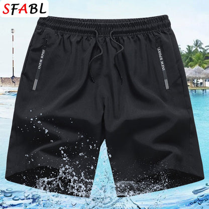 New Summer Casual Men's Shorts Quick-drying Elastic Running Gym Fitness Shorts Men Beach Short Pants Male Breathable Boardshorts