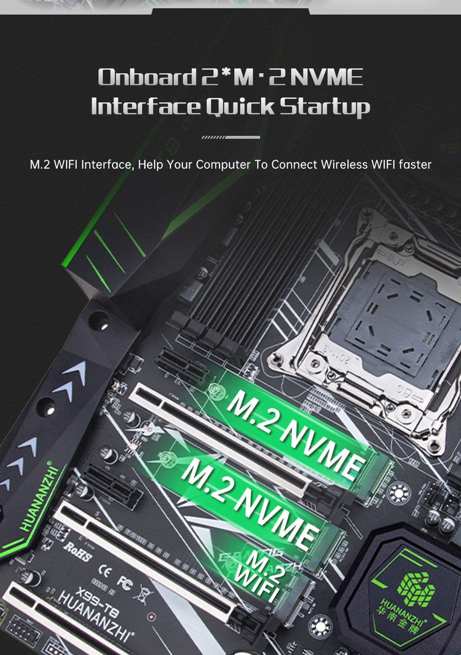 Placa-mãe HUANANZHI X99 T8 LGA 2011-3 XEON X99 compatível com Intel E5 2696 2678 2676 2673 2666 V3 com suporte a memória DDR3 RECC NVME