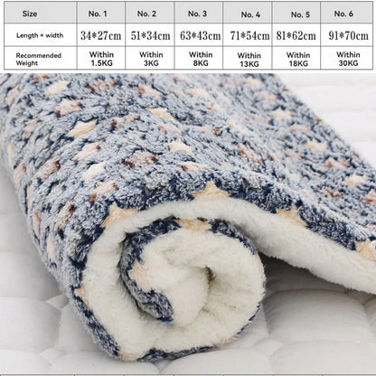 Tapete para animais de estimação de flanela macia cama de cachorro inverno engrossar cobertor quente para cães e gatos filhote de cachorro dormir capa toalha almofada para cães pequenos médios grandes