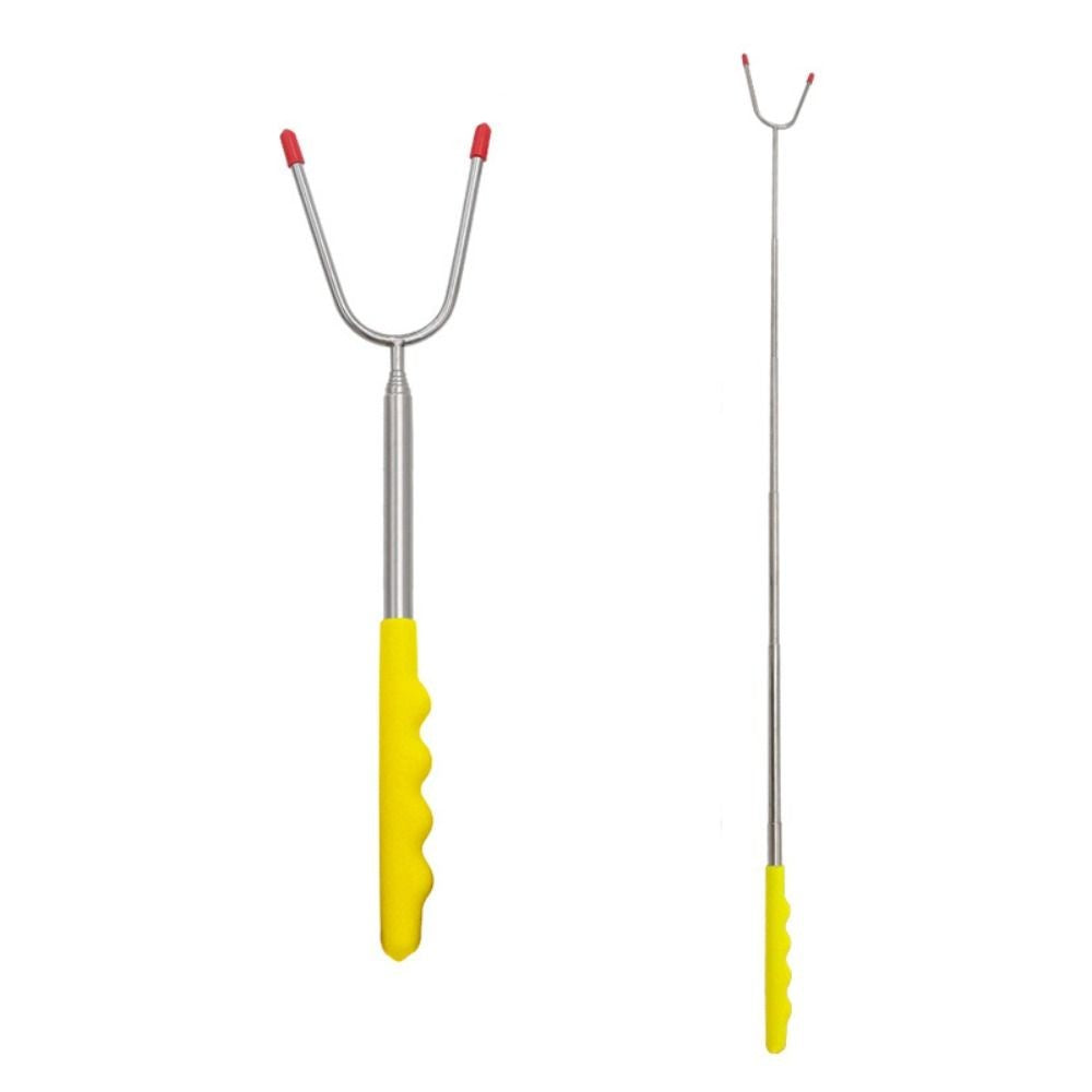 Telescopic BBQ Forks Marshmallows Roasting Sticks Stainless Steel Extendable Hot Dog Sausages Skewers Barbecue Tools