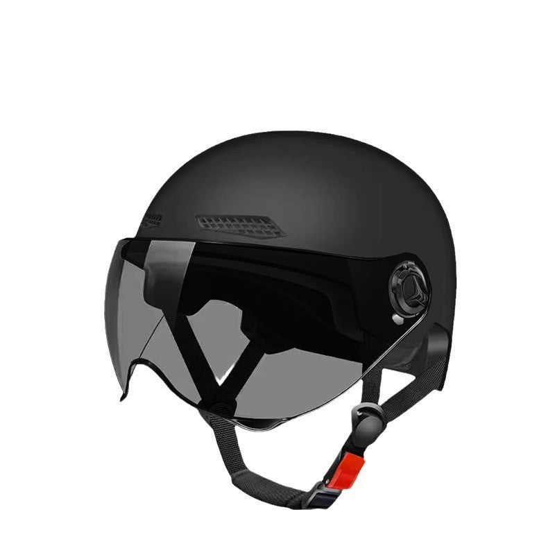 Capacete de Segurança para Bicicleta Certificado 3C Masculino e Feminino Adulto Infantil Desenho Animado Bicicleta Elétrica Moto Meio Capacete com Óculos