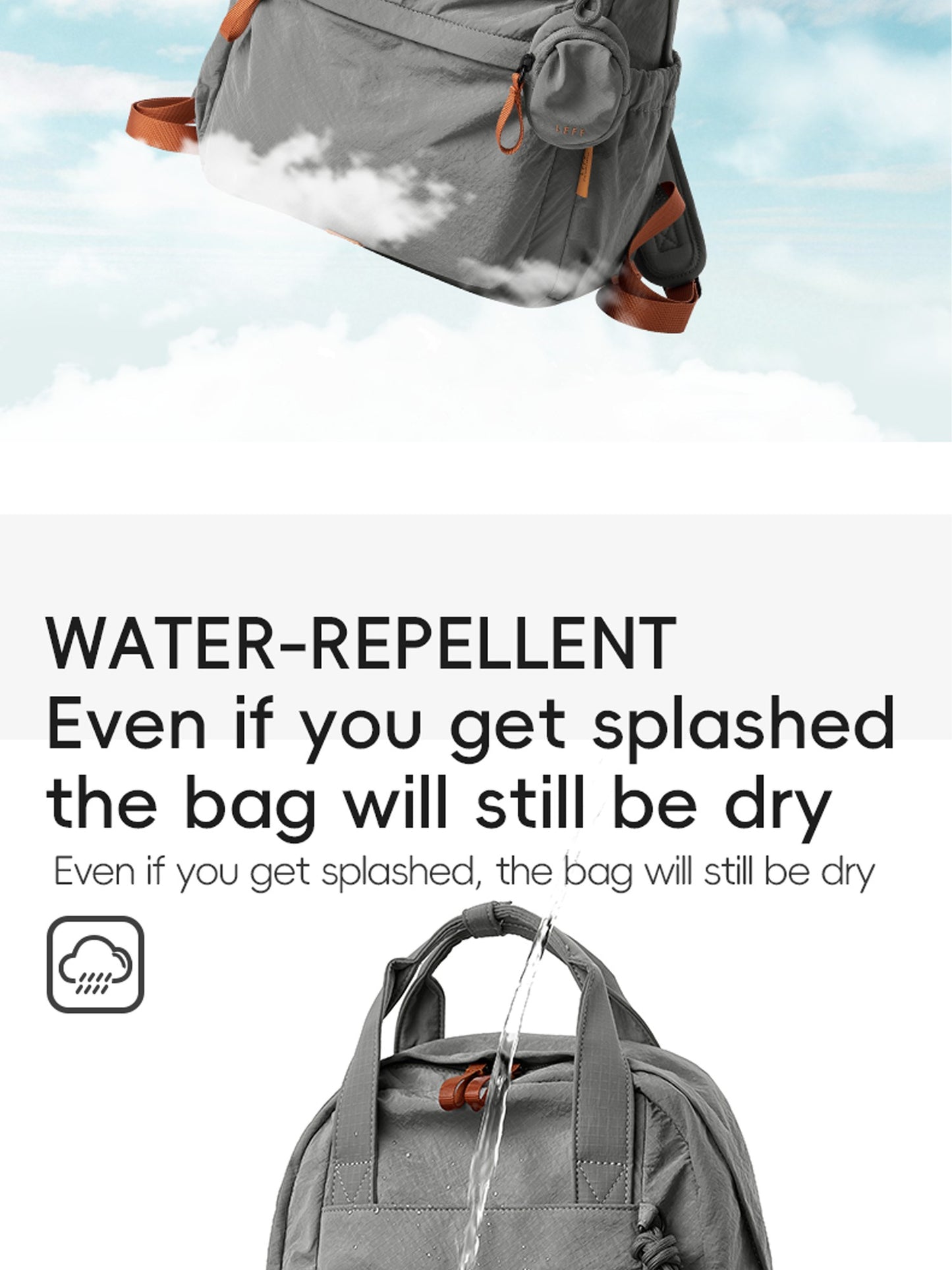 LEFF Women Backpack 15.6 Inch Large Capacity Laptop Backpacks Waterproof Outdoor Commuting Backpack Lightweight Travel Backpacks