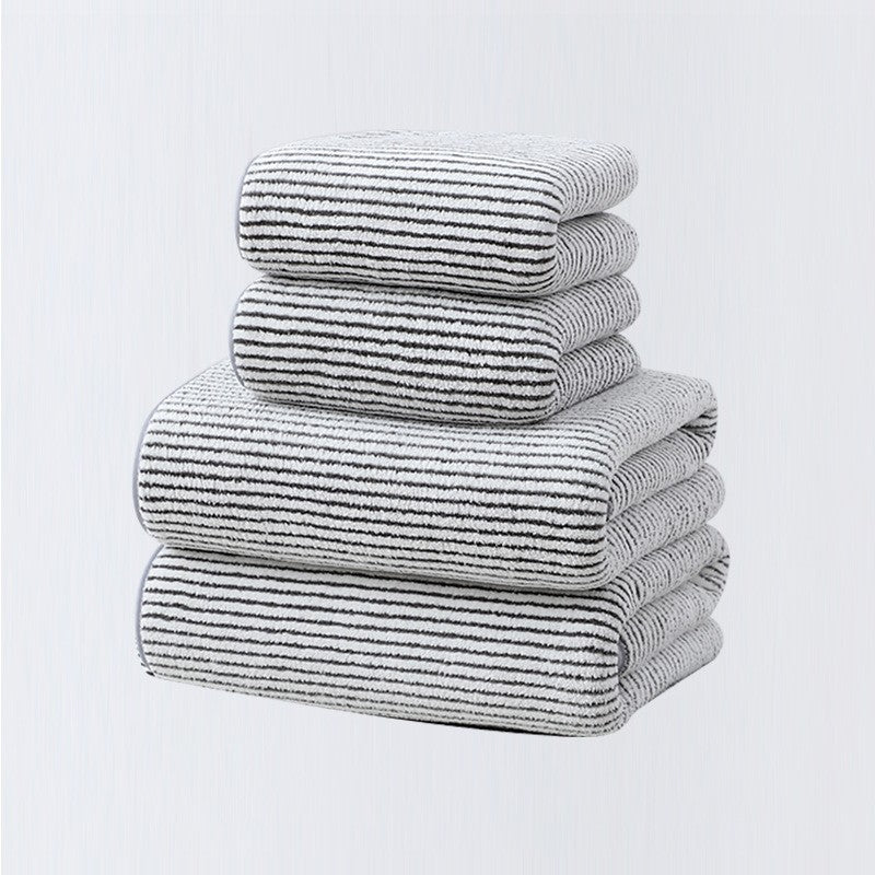 4pcs Basics Towel Set - Soft, Absorbent & Lightweight, Includes 2 Bath Towels & 2 Hand Towels, Ideal for Bathroom Use