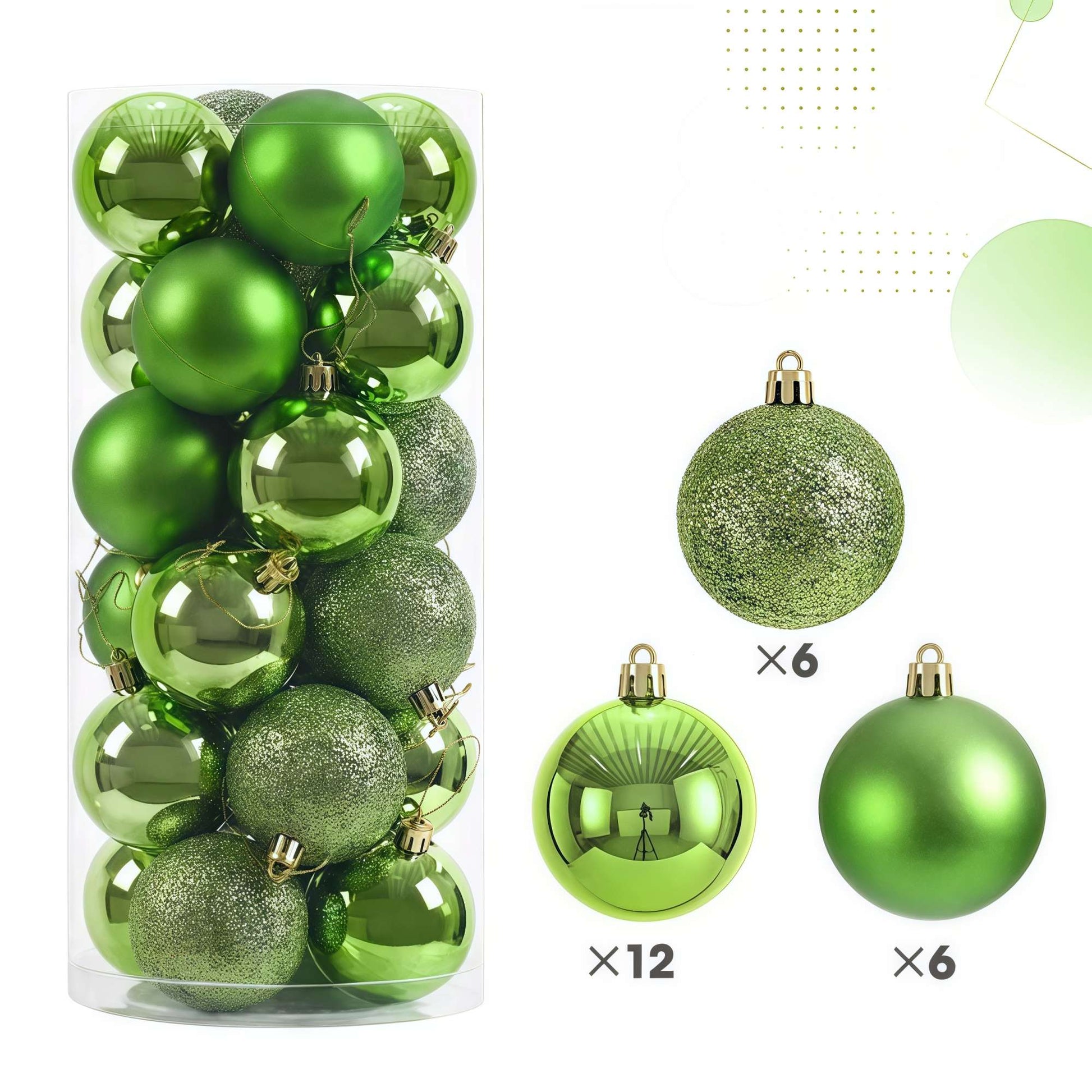 3/4cm Christmas Ball Hanging Christmas Tree Ornament for Home Indoor Decor New Year 2026 Navidad DIY Christmas Decoration Gifts