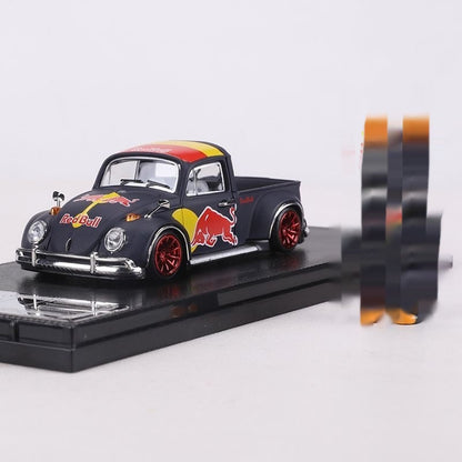 Liberty64 1:64 Scale Beetle Convertible Pickup Die-Cast Car Model Gulf Oil Series Custom Toys Miniature Alloy Simulation Vehicle