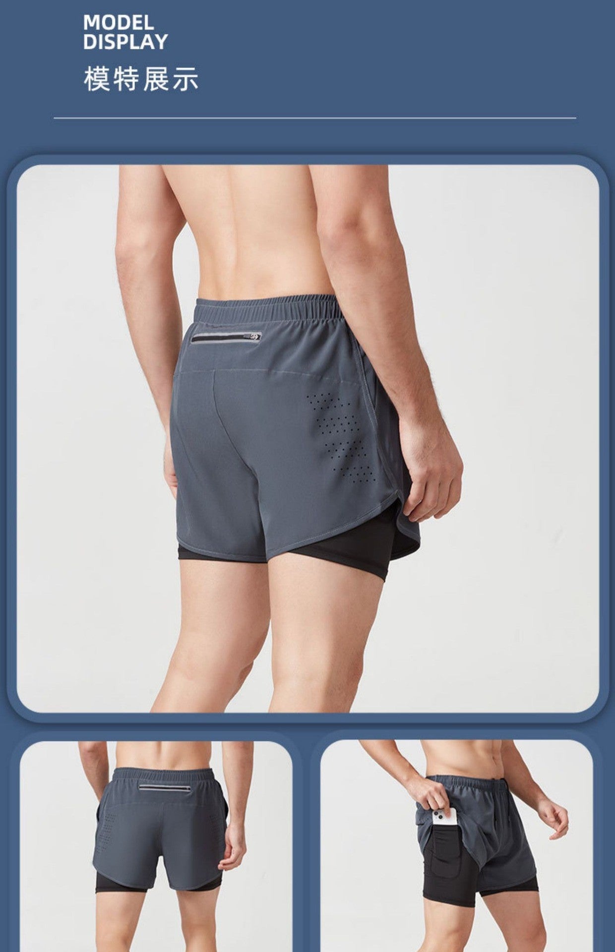 Men's running vest and shorts set with mesh design: breathable, comfortable, quick-drying, a two-piece suit for sports and fitne