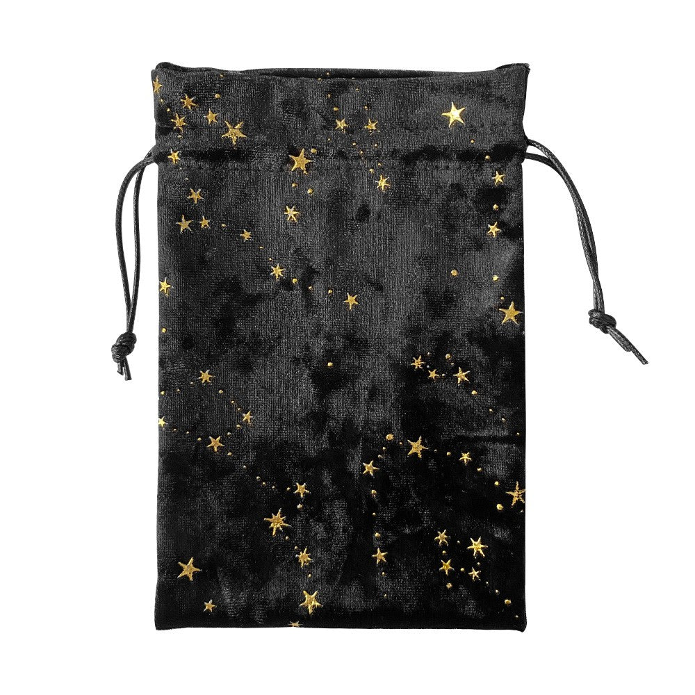 Velvet Tarot Oracle Cards Storage Bag Star Printed Tarot Pouch Rune Dice Crystal Jewelry Bag Multiple Use Pouch for Home Storage